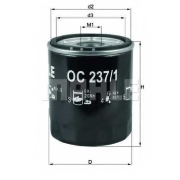Фильтр масляный KNECHT 79824137 / OC 237/1