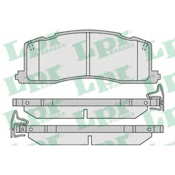 Колодки тормозные дисковые для TOYOTA PREVIA(TCR1#,TCR2#), TARAGO <b>LPR 05P1013 / 21688</b>