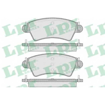 Колодки тормозные дисковые для PEUGEOT 206(2A/C,2D) <b>LPR 05P1105 / 23332</b>