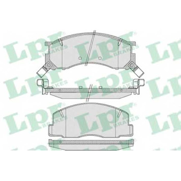 Колодки тормозные дисковые для TOYOTA LITEACE(#R2##V, #R2#LG, CM3#V, CM30#G, KM3#V, KM30#G), PREVIA(TCR1#, TCR2#) <b>LPR 05P1126 / 21837</b>