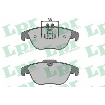 Колодки тормозные дисковые для MERCEDES C(C204,S204,W204) <b>LPR 05P1274 / 24253</b>