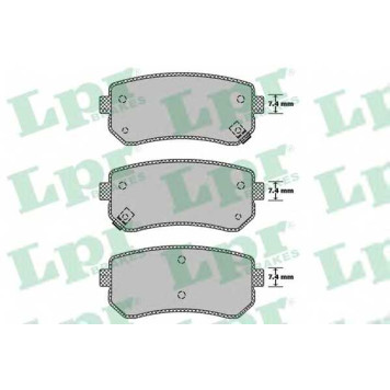 Колодки тормозные дисковые для HYUNDAI i10(PA) / KIA PICANTO(BA,TA) <b>LPR 05P1411 / 24480</b>