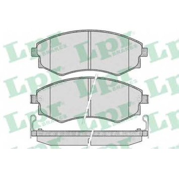 Колодки тормозные дисковые для HYUNDAI COUPE, LANTRA, MATRIX, SONATA / KIA JOICE, MAGENTIS / MITSUBISHI SANTAMO / SSANGYONG KORANDO <b>LPR 05P348 / 21725</b>