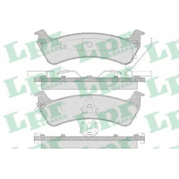 Колодки тормозные дисковые для JEEP CHEROKEE(XJ), GRAND CHEROKEE(ZJ), WRANGLER(TJ) <b>LPR 05P595 / 5SP595</b>