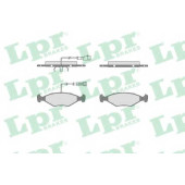 Колодки тормозные дисковые для FIAT PALIO(178BX,178DX), SIENA(178#) <b>LPR 05P680 / 23776</b>