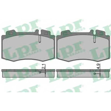 Колодки тормозные дисковые для MERCEDES C(CL203,S203,W203), CLK(A209,C209), CLS(C219), E(S211,W211,W212), S(C215,W220), SL(R230), SLK(R171) <b>LPR 05P849 / 23271</b>