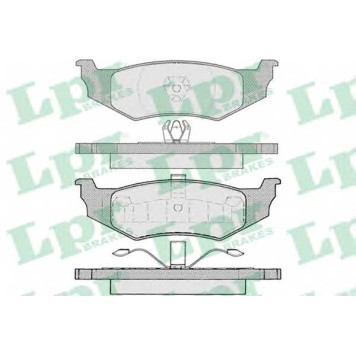 Колодки тормозные дисковые для CHRYSLER 300 M(LR), CIRRUS, CONCORDE, NEON(PL), PT CRUISER(PT#), SEBRING(JR), STRATUS(JA,JX), VISION, VOYAGER(GS) <b>LPR 05P894 / 23561</b>