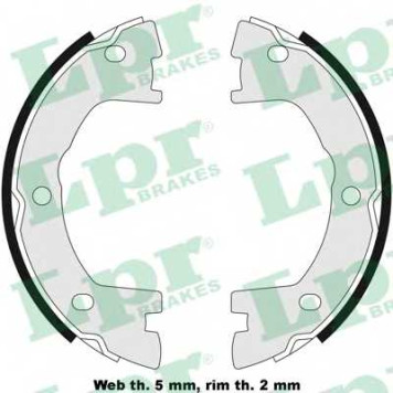 Комплект колодок стояночной тормозной системы LPR 87800 / 07800
