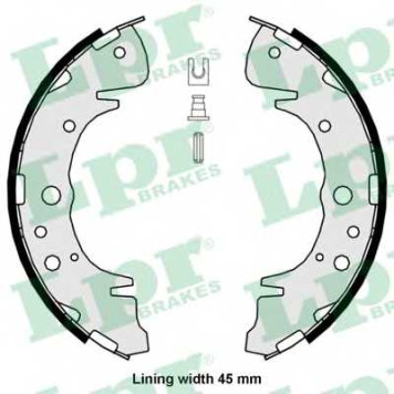 Комплект тормозных колодок для HYUNDAI HIGHWAY, SANTA FE(SM), TRAJET(FO) / KIA SPORTAGE(JE#,KM#) <b>LPR 08020 / 88020</b>