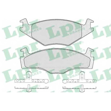 Колодки тормозные дисковые для VW GOLF(17,155,19E,1G1), JETTA(16,165,19E,1G2), PASSAT(32B), POLO(80,86C), SANTANA(32B), SCIROCCO(53B) <b>LPR 05P224 / 20888</b>