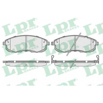Колодки тормозные дисковые для INFINITI I30 / NISSAN 180 SX, 200 SX, AVENIR, CEFIRO, CUBE, LAUREL, MAXIMA QX, MAXIMA, TEANA, TSUBAME <b>LPR 05P090 / 21561</b>