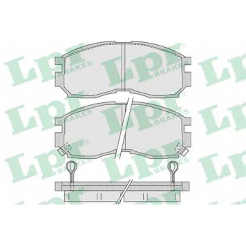 Колодки тормозные дисковые для CHRYSLER SEBRING / HYUNDAI SANTAMO / MITSUBISHI COLT, ECLIPSE, FTO, GALANT, LANCER, MIRAGE, SANTAMO, SPACE RUNNER, SPACE <b>LPR 05P1012 / 21647</b>