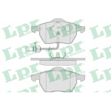 Колодки тормозные дисковые для AUDI A4(8D2, 8D5, 8E2, 8E5, 8EC, 8ED, 8H7, 8HE, B5, B6, B7), A6(4B2, 4B5, C5) / VW PASSAT(3B2, 3B3, 3B5, 3B6) <b>LPR 05P790 / 21938</b>