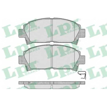 Колодки тормозные дисковые для TOYOTA AVENSIS(#T22#), CALDINA(AT21#,CT21#,ST21#), CARINA E(#T19#), MR(SW2#) <b>LPR 05P573 / 21961</b>