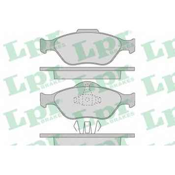 Колодки тормозные дисковые для FORD FIESTA(J3#, J5#, JA#, JB#, JD#, JH#, JV#), FUSION(JU#), PUMA(EC#) / MAZDA 121(JASM, JBSM), 2(DY) <b>LPR 05P949 / 23604</b>