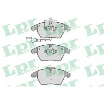 Колодки тормозные дисковые для AUDI A1, A3, TT / SKODA FABIA, OCTAVIA, RAPID, ROOMSTER, SUPERB, YETI / VW BEETLE, CADDY, CC, EOS, GOLF, JETTA, PASSAT, POLO, SCIROCCO, TOURAN <b>LPR 05P866 / 23587</b>