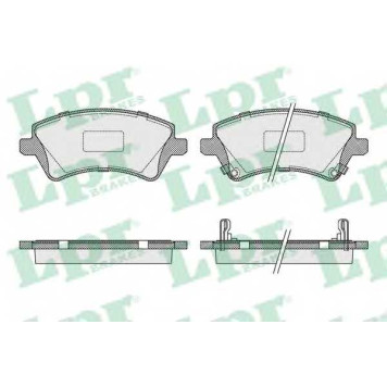 Колодки тормозные дисковые для TOYOTA COROLLA(##E11#, #E11#, #E12J#, #E12T#, CDE12#, NDE12#, R1#, ZDE12#, ZER#, ZZE12#) <b>LPR 05P1002 / 23819</b>