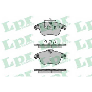 Колодки тормозные дисковые для CITROEN C5(RD#,TD#), EVASION(22,U6) / PEUGEOT 508 <b>LPR 05P1486 / 24332</b>