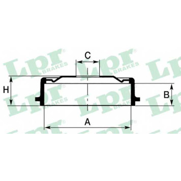 Тормозной барабан LPR S70140 / 7D0140