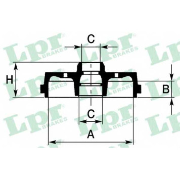 Тормозной барабан LPR S70247 / 7D0247