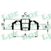 Тормозной барабан LPR S70699CA / 7D0699CA