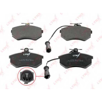 Колодки тормозные дисковые передний для AUDI 200, 80, 90, A4, CABRIOLET, COUPE / VW CORRADO, PASSAT <b>LYNXauto BD-1201</b>-1