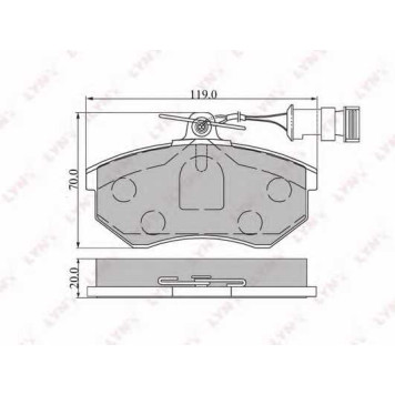 Колодки тормозные дисковые передний для AUDI 200, 80, 90, A4, CABRIOLET, COUPE / VW CORRADO, PASSAT <b>LYNXauto BD-1201</b>