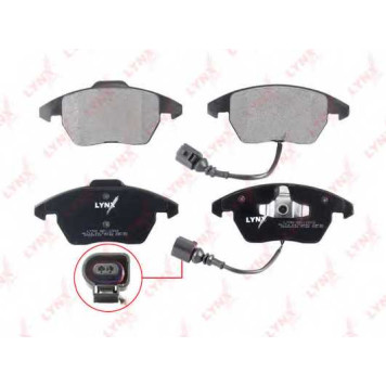 Колодки тормозные дисковые передний для AUDI A1, A3, TT / SKODA FABIA, OCTAVIA, RAPID, ROOMSTER, SUPERB, YETI / VW BEETLE, CADDY, CC, EOS, GOLF, JETTA, PASSAT, POLO, SCIROCCO, TOURAN <b>LYNXauto BD-1203</b>-1