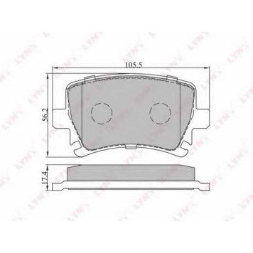 Колодки тормозные дисковые задний для AUDI A3, A4, A6, TT / SKODA OCTAVIA, SUPERB, YETI / VW CADDY, CC, EOS, GOLF, JETTA, PASSAT, SCIROCCO, TOURAN <b>LYNXauto BD-1204</b>