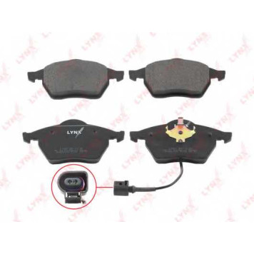Колодки тормозные дисковые передний для AUDI A3, TT / SKODA OCTAVIA / VW BORA, GOLF, NEW BEETLE, POLO <b>LYNXauto BD-1212</b>-1