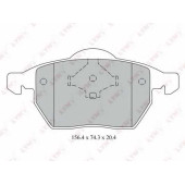 Колодки тормозные дисковые передний для AUDI A4(8D2,8D5,B5) / VW PASSAT(3B2,3B3,3B5,3B6) <b>LYNXauto BD-1213</b>