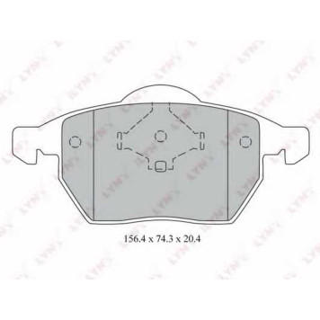 Колодки тормозные дисковые передний для AUDI A4(8D2,8D5,B5) / VW PASSAT(3B2,3B3,3B5,3B6) <b>LYNXauto BD-1213</b>