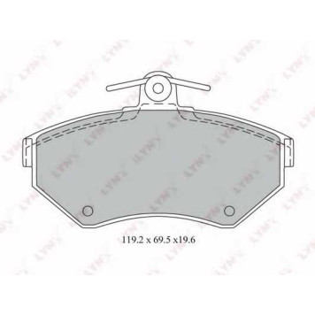 Колодки тормозные дисковые передний для AUDI A4(8D2,8D5,B5) / VW PASSAT(3B2) <b>LYNXauto BD-1214</b>
