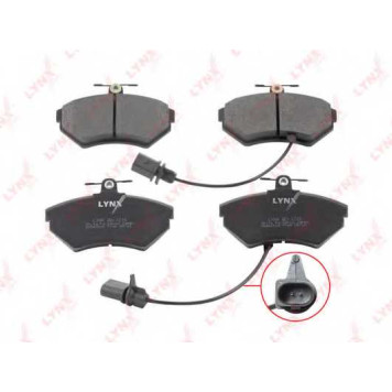 Колодки тормозные дисковые передний для AUDI A4(8D2, 8D5, 8E2, 8E5, 8EC, 8ED, 8H7, 8HE, B5, B6, B7) / VW PASSAT(3B2, 3B3, 3B5, 3B6) <b>LYNXauto BD-1215</b>-1