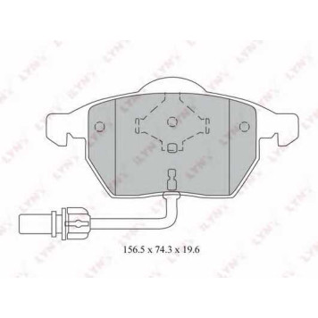 Колодки тормозные дисковые передний для AUDI A4, A6 / SKODA SUPERB / VW GOLF, PASSAT <b>LYNXauto BD-1216</b>