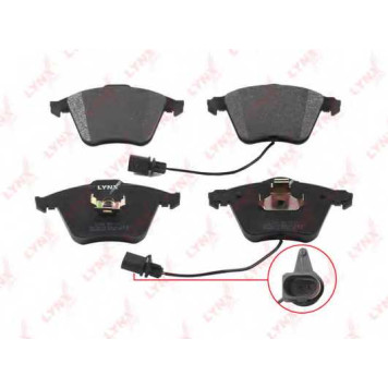 Колодки тормозные дисковые передний для AUDI A4(8EC,8ED,8H7,8HE,B6,B7), A6(4F2,4F5,4FH,C6), A8(4E#) <b>LYNXauto BD-1217</b>-1
