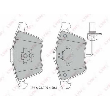 Колодки тормозные дисковые передний для AUDI A4(8EC,8ED,8H7,8HE,B6,B7), A6(4F2,4F5,4FH,C6), A8(4E#) <b>LYNXauto BD-1217</b>