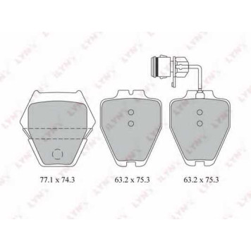 Колодки тормозные дисковые передний для AUDI A6(4B2,4B5,C5), A8(4D2,4D8) <b>LYNXauto BD-1218</b>