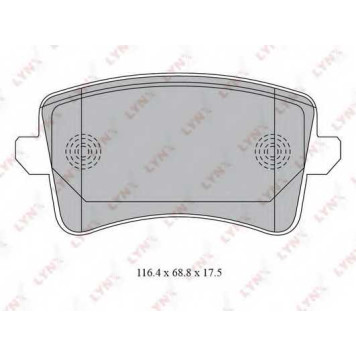 Колодки тормозные дисковые задний для AUDI A4(8K2,8K5,8KH,B8), A5(8F7,8T3,8TA), Q5(8R) <b>LYNXauto BD-1223</b>