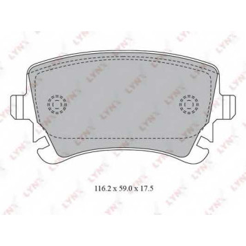 Колодки тормозные дисковые задний для AUDI A4, A6, A8 / VW MULTIVAN, TRANSPORTER <b>LYNXauto BD-1224</b>
