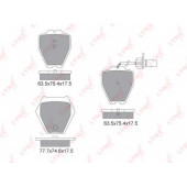 Колодки тормозные дисковые передний для AUDI A4(8D2,8D5,B5), A6(4B2,4B5,C5), ALLROAD(4BH,C5) <b>LYNXauto BD-1225</b>