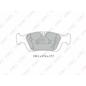Колодки тормозные дисковые передний для BMW 3(E36,E46), Z3(E36), Z4(E85) <b>LYNXauto BD-1408</b>