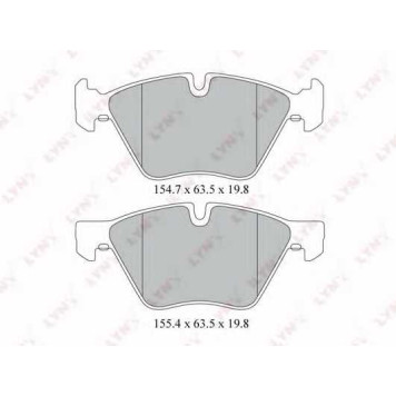 Колодки тормозные дисковые передний для BMW 3(E90,E91,E92,E93), 5(E60,E61), X1(E84), Z4(E89) <b>LYNXauto BD-1414</b>