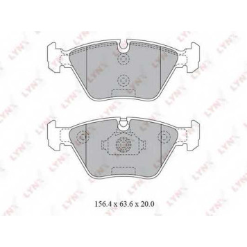 Колодки тормозные дисковые передний для BMW 3(E46), X3(E83), Z4(E85,E86) <b>LYNXauto BD-1427</b>
