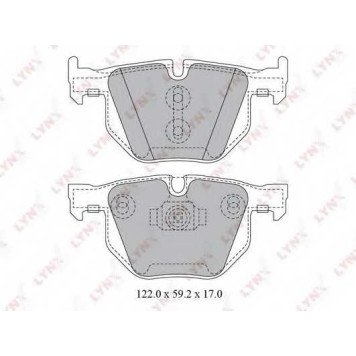 Колодки тормозные дисковые задний для BMW X5(E70), X6(E71,E72) <b>LYNXauto BD-1428</b>