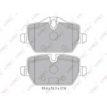 Колодки тормозные дисковые задний для BMW 1(E81,E87,F20), 3(E90,E92) <b>LYNXauto BD-1430</b>