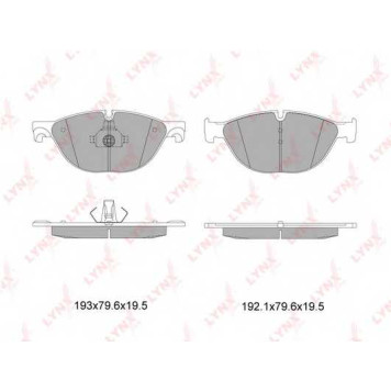 Колодки тормозные дисковые передний для BMW 5(F07,F10,F11,F18), 6(F06,F12,F13), 7(F01,F02,F03,F04) <b>LYNXauto BD-1431</b>