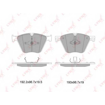 Колодки тормозные дисковые передний для BMW X5(E70), X6(E71,E72) <b>LYNXauto BD-1432</b>