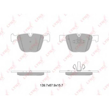 Колодки тормозные дисковые задний для BMW 5(F07), 7(F01,F02,F03,F04) <b>LYNXauto BD-1433</b>