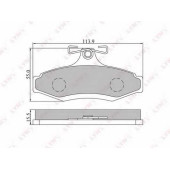 Колодки тормозные дисковые задний для DAEWOO LACETTI, LEGANZA, MUSSO, NUBIRA / MITSUBISHI MAGNA, VERADA / SSANGYONG KORANDO, MUSSO SPORTS, MUSSO <b>LYNXauto BD-1802</b>